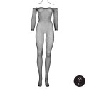 Bodystocking with off shoulder neckline, fishnet structure and open crotch. Bodystocking with off shoulder neckline, fishnet structure and open crotch.