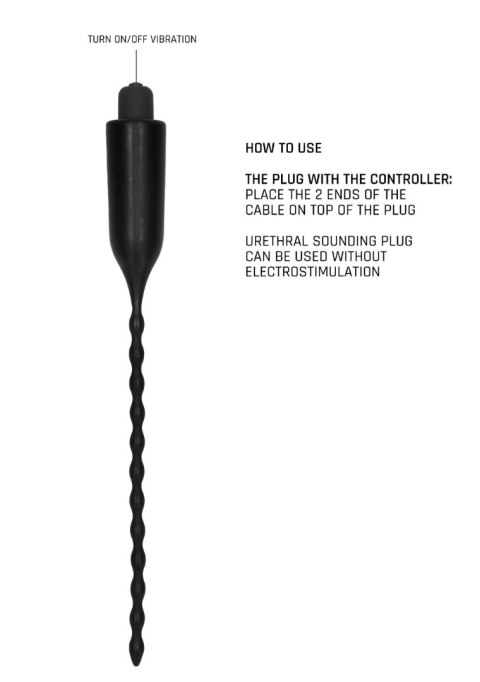 E-Stimulation Vibrating Urethral Sounding Plug - Black E-Stimulation Vibrating Urethral Sounding Plug - Black