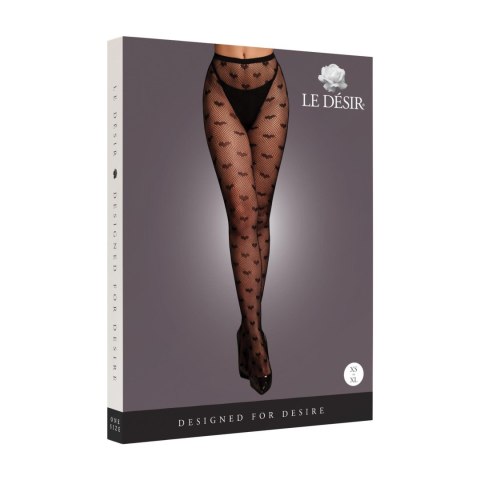 Heart Patterned Tights - One Size - Black Heart Patterned Tights - One Size - Black
