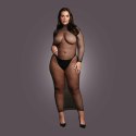 Long dress with fishnet structure and turtle neck. Long dress with fishnet structure and turtle neck.