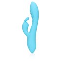 Ribbed Ultra Soft Silicone Rabbit Vibrator - Glacial Blue Ribbed Ultra Soft Silicone Rabbit Vibrator - Glacial Blue