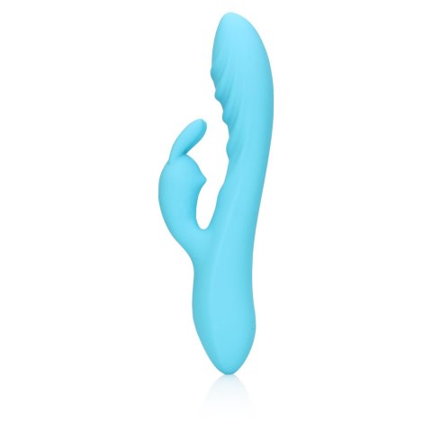 Ribbed Ultra Soft Silicone Rabbit Vibrator - Glacial Blue Ribbed Ultra Soft Silicone Rabbit Vibrator - Glacial Blue