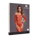 Shimmering Off the Shoulder Bodystocking - One Size - Red/Gold Glitter Shimmering Off the Shoulder Bodystocking - One Size - Red/Gold Glitter
