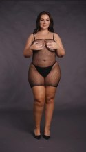 Short dress with fishnet structure and spaghetti straps Short dress with fishnet structure and spaghetti straps