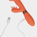 Silicone Rabbit Vibrator with Ribbed Clitoral Stimulator Silicone Rabbit Vibrator with Ribbed Clitoral Stimulator