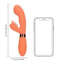 Silicone Rabbit Vibrator with Ribbed Clitoral Stimulator Silicone Rabbit Vibrator with Ribbed Clitoral Stimulator