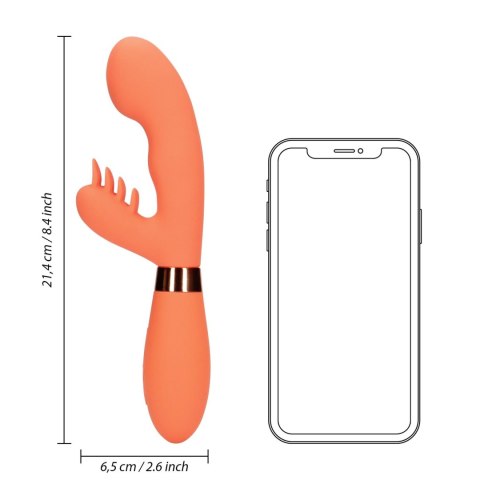 Silicone Rabbit Vibrator with Ribbed Clitoral Stimulator Silicone Rabbit Vibrator with Ribbed Clitoral Stimulator