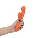Silicone Rabbit Vibrator with Ribbed Clitoral Stimulator Silicone Rabbit Vibrator with Ribbed Clitoral Stimulator