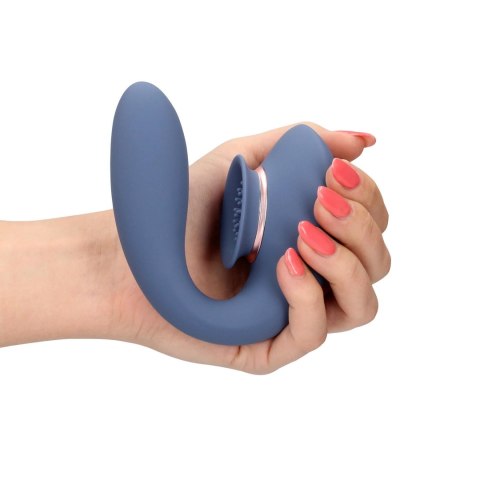 Twitch 3 - Rechargeable Vibrator & Suction - Silicone - 10 Speed - Blue/Grey Twitch 3 - Rechargeable Vibrator & Suction - Silicone - 10 Speed - Blue/Grey