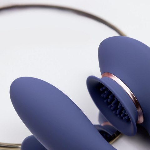 Twitch 3 - Rechargeable Vibrator & Suction - Silicone - 10 Speed - Blue/Grey Twitch 3 - Rechargeable Vibrator & Suction - Silicone - 10 Speed - Blue/Grey