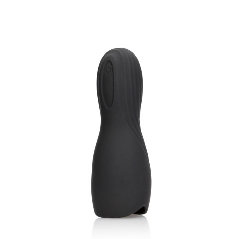 Vibrating Masturbator Sleeve - Licorice Black Vibrating Masturbator Sleeve - Licorice Black