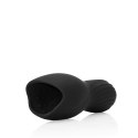 Vibrating Masturbator Sleeve - Licorice Black Vibrating Masturbator Sleeve - Licorice Black