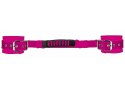 Adjustable Leather Handcuffs - Pink Adjustable Leather Handcuffs - Pink