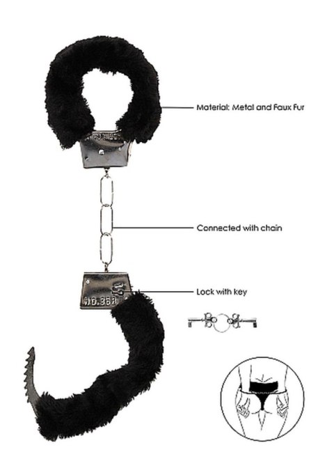 Beginner""s Handcuffs Furry - Black Beginner""s Handcuffs Furry - Black