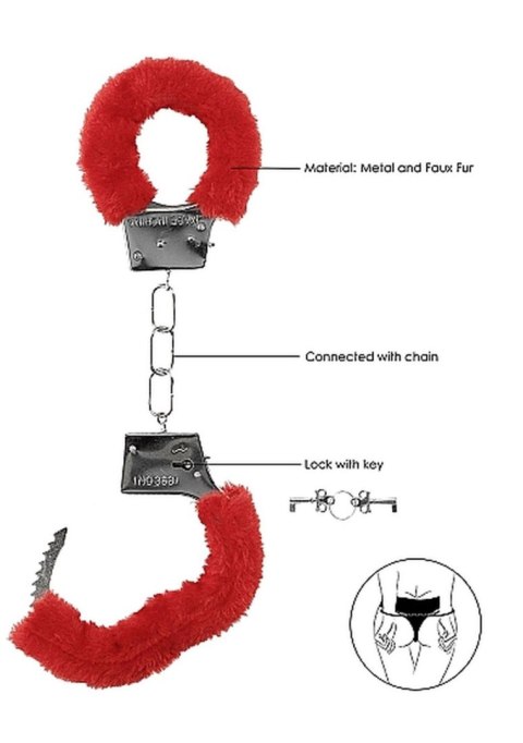 Beginner""s Handcuffs Furry - Red Beginner""s Handcuffs Furry - Red