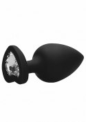 Diamond Heart Butt Plug - Extra Large - Black Diamond Heart Butt Plug - Extra Large - Black