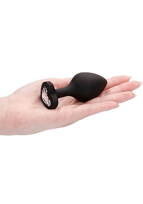 Diamond Heart Butt Plug - Large - Black Diamond Heart Butt Plug - Large - Black