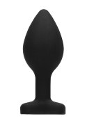 Diamond Heart Butt Plug - Regular - Black Diamond Heart Butt Plug - Regular - Black