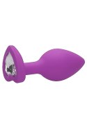 Diamond Heart Butt Plug - Regular - Purple Diamond Heart Butt Plug - Regular - Purple