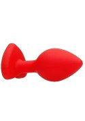 Diamond Heart Butt Plug - Regular - Red Diamond Heart Butt Plug - Regular - Red