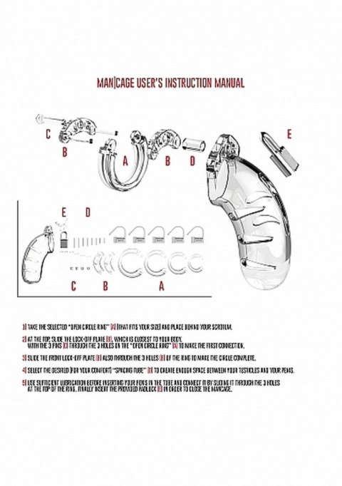 Model 01 - Chastity - 3.5"" - Cock Cage - Transparent Model 01 - Chastity - 3.5"" - Cock Cage - Transparent