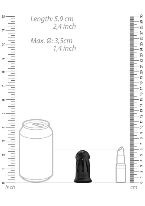 Model 27 - Ultra Soft Silicone Chastity Cage - Black Model 27 - Ultra Soft Silicone Chastity Cage - Black