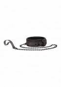 Ouch - Elegant Collar with Leash - Titanium Grey Ouch - Elegant Collar with Leash - Titanium Grey