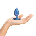 Smooth Silicone Anal Plug - Large - 3.5" / 8,9 cm - Metallic Blue Smooth Silicone Anal Plug - Large - 3.5" / 8,9 cm - Metallic Blue
