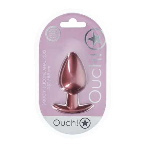 Smooth Silicone Anal Plug - Large - 3.5" / 8,9 cm - Rose Gold Smooth Silicone Anal Plug - Large - 3.5" / 8,9 cm - Rose Gold