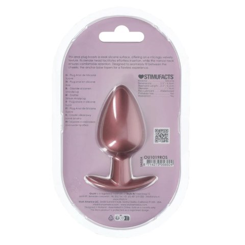 Smooth Silicone Anal Plug - Large - 3.5" / 8,9 cm - Rose Gold Smooth Silicone Anal Plug - Large - 3.5" / 8,9 cm - Rose Gold