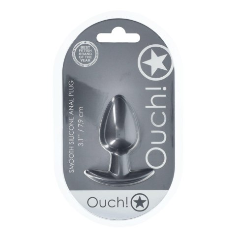 Smooth Silicone Anal Plug - Medium - 3.1 / 7,9 cm - Gunmetal Smooth Silicone Anal Plug - Medium - 3.1 / 7,9 cm - Gunmetal