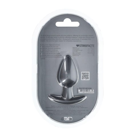 Smooth Silicone Anal Plug - Medium - 3.1 / 7,9 cm - Gunmetal Smooth Silicone Anal Plug - Medium - 3.1 / 7,9 cm - Gunmetal