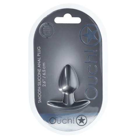Smooth Silicone Anal Plug - Small - 2.6 / 6,5 cm - Gunmetal Smooth Silicone Anal Plug - Small - 2.6 / 6,5 cm - Gunmetal