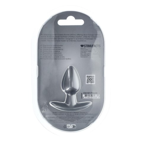 Smooth Silicone Anal Plug - Small - 2.6 / 6,5 cm - Gunmetal Smooth Silicone Anal Plug - Small - 2.6 / 6,5 cm - Gunmetal