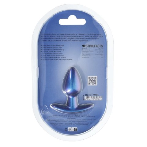 Smooth Silicone Anal Plug - Small - 2.6 / 6,5 cm - Metallic Blue Smooth Silicone Anal Plug - Small - 2.6 / 6,5 cm - Metallic Blue