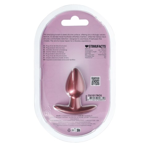 Smooth Silicone Anal Plug - Small - 2.6 / 6,5 cm - Rose Gold Smooth Silicone Anal Plug - Small - 2.6 / 6,5 cm - Rose Gold