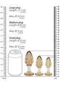 Acrylic Goldchip Butt Plug Set - Gold Acrylic Goldchip Butt Plug Set - Gold