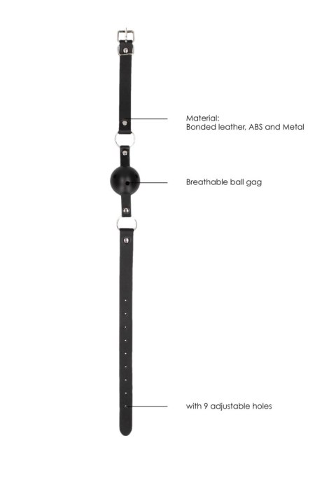 Breathable Ball Gag - With Bonded Leather Straps Breathable Ball Gag - With Bonded Leather Straps