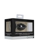 Large Ribbed Diamond Heart Plug - Black Large Ribbed Diamond Heart Plug - Black