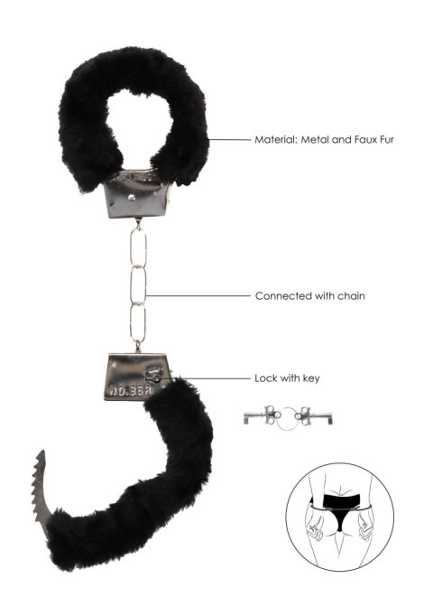 Pleasure Furry Hand Cuffs - With Quick-Release Button Pleasure Furry Hand Cuffs - With Quick-Release Button