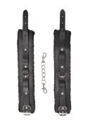 Plush Bonded Leather Ankle Cuffs - With Adjustable Straps Plush Bonded Leather Ankle Cuffs - With Adjustable Straps