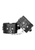 Plush Bonded Leather Hand Cuffs - With Adjustable Straps Plush Bonded Leather Hand Cuffs - With Adjustable Straps