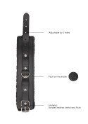 Plush Bonded Leather Hand Cuffs - With Adjustable Straps Plush Bonded Leather Hand Cuffs - With Adjustable Straps