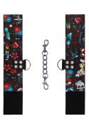 Printed Ankle Cuffs - Old School Tattoo Style - Black Printed Ankle Cuffs - Old School Tattoo Style - Black