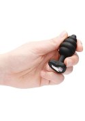 Regular Ribbed Diamond Heart Plug - Black Regular Ribbed Diamond Heart Plug - Black