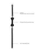 Silicone Bone Gag - With Adjustable Bonded Leather Straps Silicone Bone Gag - With Adjustable Bonded Leather Straps