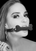 Silicone Bone Gag - With Adjustable Bonded Leather Straps Silicone Bone Gag - With Adjustable Bonded Leather Straps