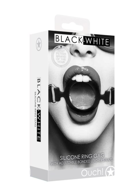 Silicone Ring Gag - With Adjustable Bonded Leather Straps Silicone Ring Gag - With Adjustable Bonded Leather Straps