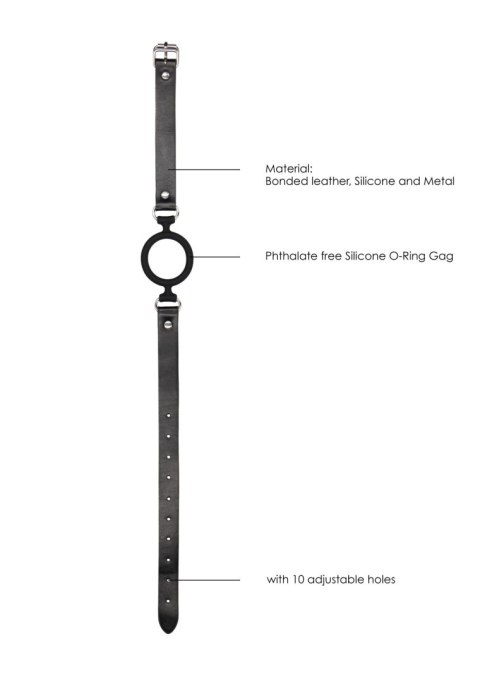 Silicone Ring Gag - With Adjustable Bonded Leather Straps Silicone Ring Gag - With Adjustable Bonded Leather Straps