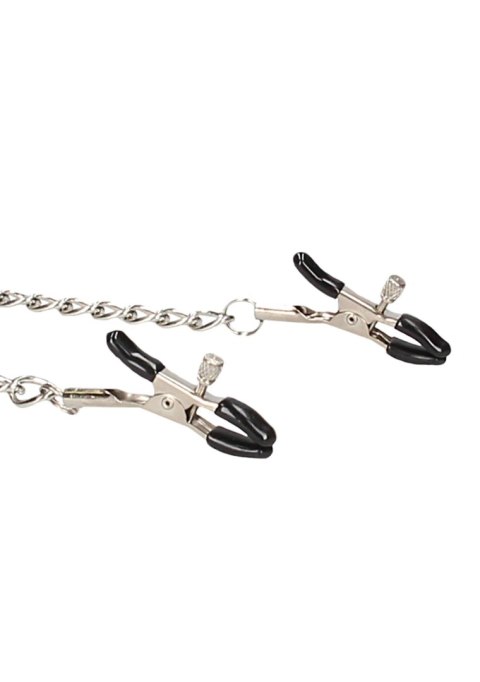 Velcro Collar With Nipple Clamps - With Adjustable Straps Velcro Collar With Nipple Clamps - With Adjustable Straps